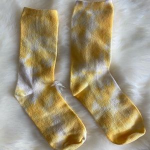 Yellow Tie Dye Ankle socks
